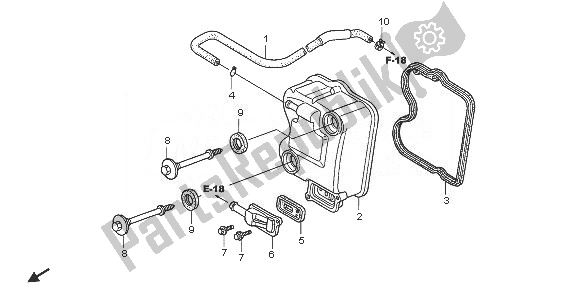 Todas las partes para Cubierta De Tapa De Cilindro de Honda PES 150 2008