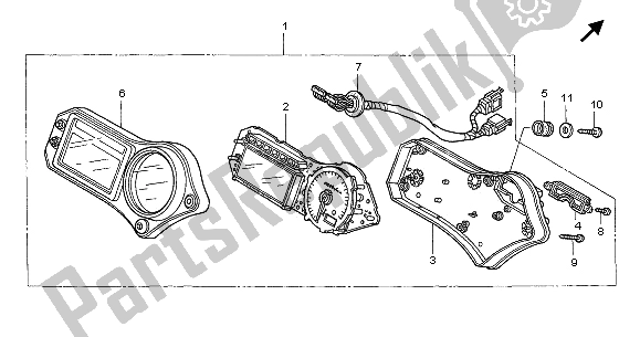 Alle onderdelen voor de Meter (mph) van de Honda CBR 600F 2005