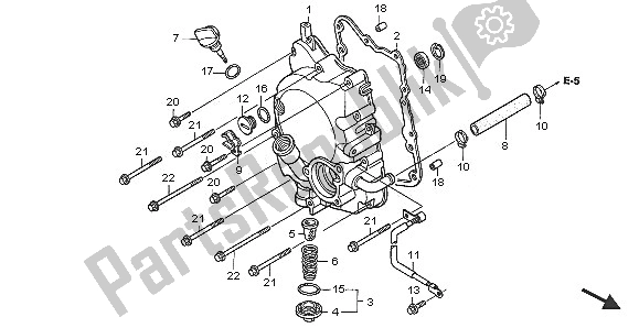 Tutte le parti per il Coperchio Carter Destro del Honda NES 150 2005