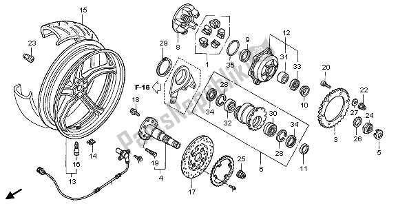 Todas las partes para Rueda Trasera de Honda VFR 800 2006