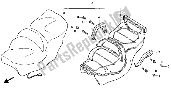 Tutte le parti per il Posto A Sedere del Honda GL 1500 SE 1994