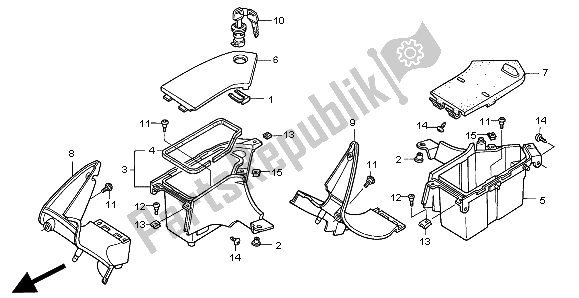 Tutte le parti per il Tasca Per Carenatura del Honda NT 650V 1998