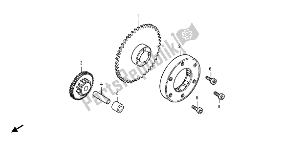 Alle onderdelen voor de Startkoppeling van de Honda CBR 125 RT 2012
