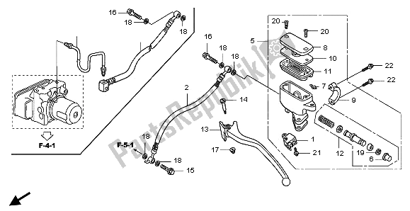 Wszystkie części do G?ówny Cylinder Hamulca Tylnego Honda FJS 600D 2006