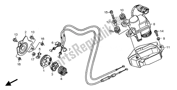 All parts for the Servo Motor of the Honda CBR 600 RR 2011