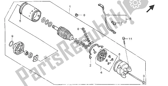 Todas las partes para Motor De Arranque de Honda VT 750C 2005