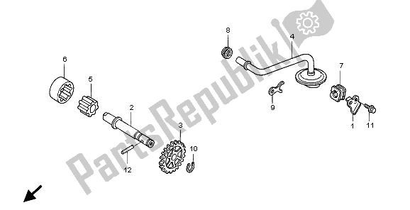 Todas las partes para Bomba De Aceite de Honda CRF 450X 2009