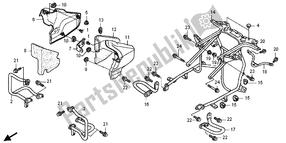 Toutes les pièces pour le Protection Moteur du Honda GL 1800 2013