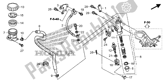 Tutte le parti per il Rr. Pompa Freno del Honda VFR 1200 XD 2013