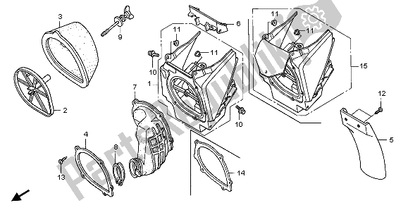 Todas las partes para Filtro De Aire de Honda CR 125R 2004