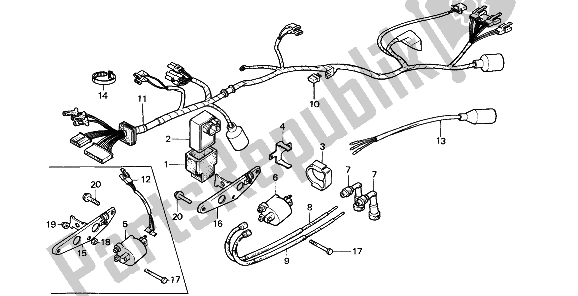Todas as partes de Chicote De Fios E Bobina De Ignição do Honda CMX 450C 1987