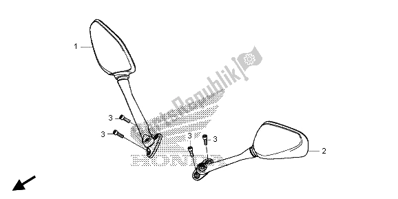 All parts for the Mirror of the Honda CBR 500R 2013