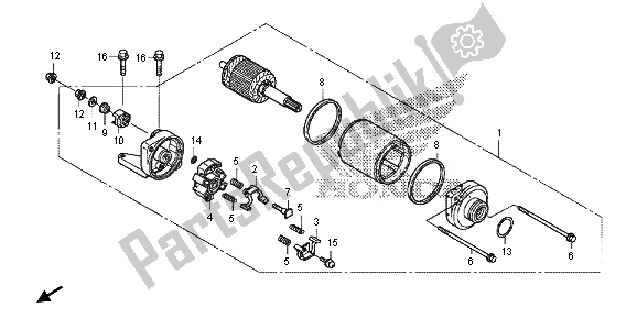 Tutte le parti per il Motore Di Avviamento del Honda NC 700 SA 2013