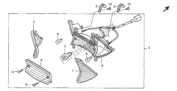 Tutte le parti per il Luce Di Combinazione Posteriore del Honda SCV 100F 2005