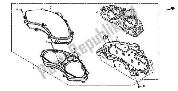 Todas las partes para Velocímetro (kmh) de Honda FJS 400 2011