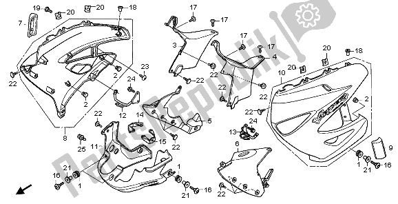 Tutte le parti per il Sotto Il Cappuccio del Honda XL 1000V 2006