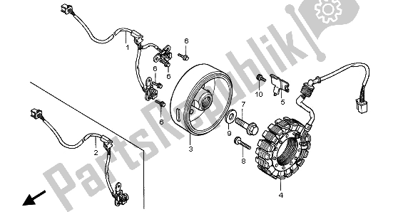 All parts for the Generator of the Honda XRV 750 Africa Twin 1996