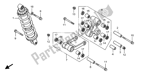 Todas as partes de Almofada Traseira do Honda FX 650 1999