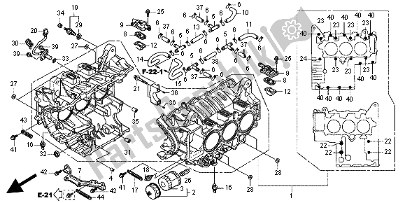 Wszystkie części do Blok Cylindrów Honda GL 1800 2012