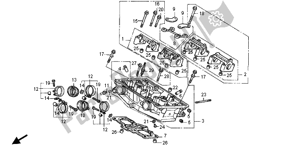 Toutes les pièces pour le Culasse Arrière du Honda RVF 400R 1996