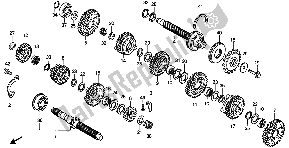 Todas las partes para Transmisión de Honda CBR 600F 1989