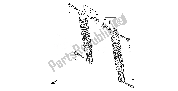 Todas as partes de Almofada Traseira do Honda PES 125 2010