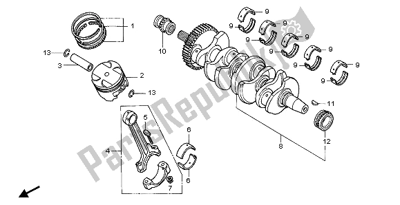 Tutte le parti per il Albero Motore E Pistone del Honda CBR 900 RR 1995