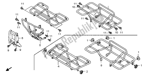 Todas as partes de Operadora do Honda TRX 500 FA Fourtrax Foreman 2004