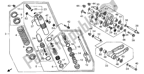 Todas las partes para Cojín Trasero de Honda CR 125R 1997