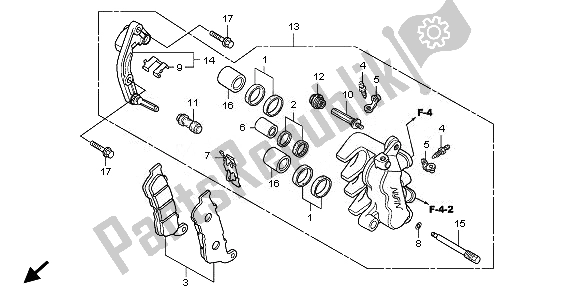 Toutes les pièces pour le étrier De Frein Avant du Honda SH 150R 2011