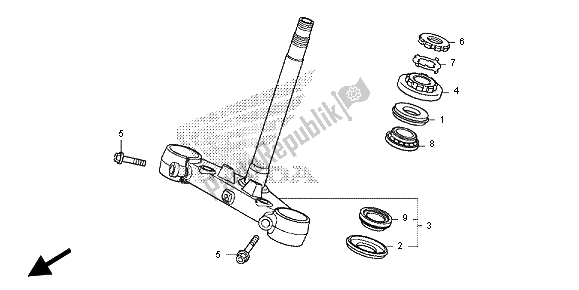 All parts for the Steering Stem of the Honda NC 700S 2012