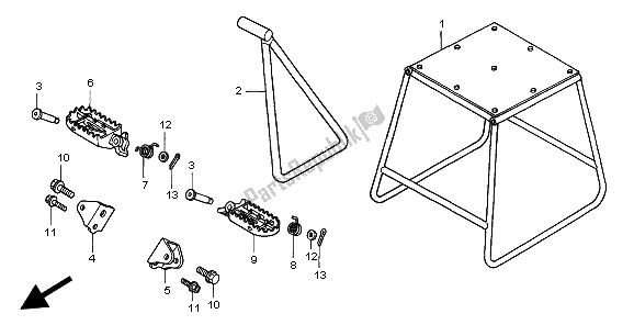 Toutes les pièces pour le Stand & Step du Honda CR 125R 2002