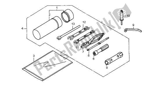 All parts for the Tools of the Honda TRX 450 FE Fourtrax Foreman ES 2002