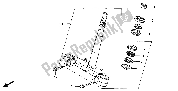 Todas las partes para Vástago De Dirección de Honda SH 125 2007