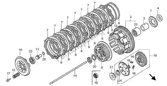 All parts for the Clutch of the Honda VF 750C 1996