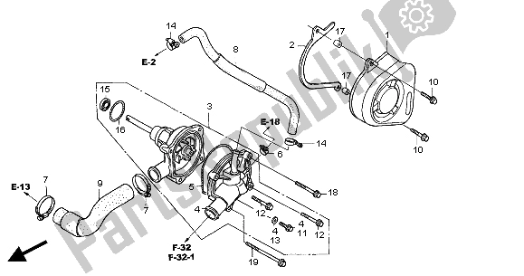 Tutte le parti per il Pompa Dell'acqua del Honda CBF 600S 2004