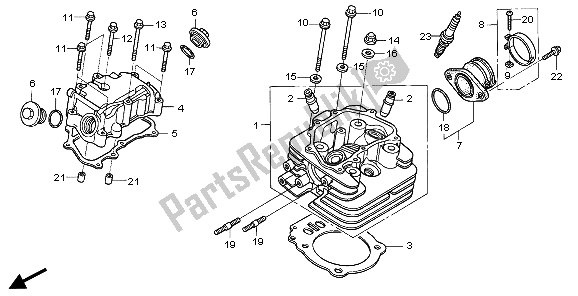 Tutte le parti per il Testata del Honda TRX 400 FA 2007