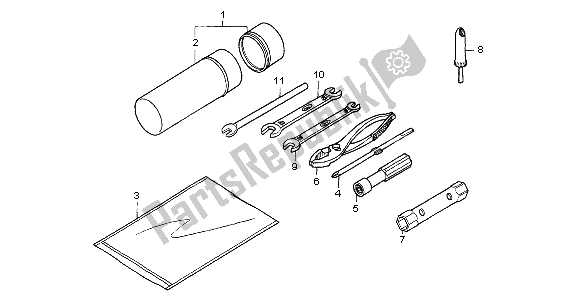 All parts for the Tools of the Honda TRX 400 FA Fourtrax Rancher AT 2004