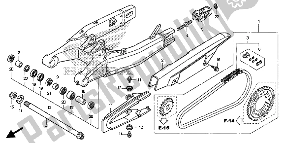 Wszystkie części do Wahacz Honda CB 600 FA Hornet 2013