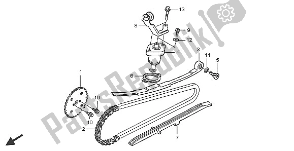 Todas las partes para Cadena De Levas Y Tensor de Honda FES 125 2005