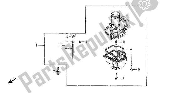 Todas las partes para Kit De Piezas Opcionales Del Carburador de Honda CR 80 RB LW 1997