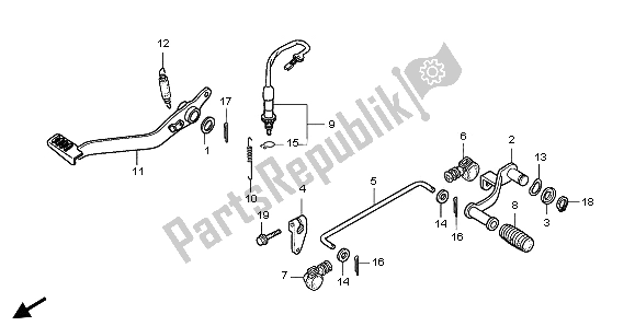 Alle onderdelen voor de Pedaal van de Honda CBR 125 RW 2006