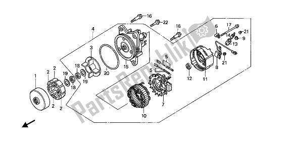 Wszystkie części do Generator Honda GL 1500 SE 1992