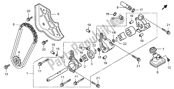 Toutes les pièces pour le La Pompe à Huile du Honda GL 1800A 2006