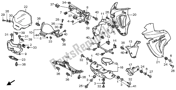 Tutte le parti per il Cappuccio del Honda XL 650V Transalp 2003