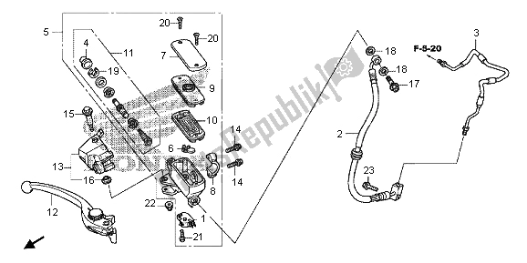 Toutes les pièces pour le Fr. Maître-cylindre De Frein du Honda VFR 1200 XD 2012