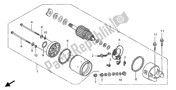 Todas las partes para Motor De Arranque de Honda FJS 600D 2006