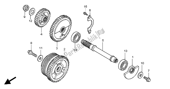 All parts for the Balancer of the Honda VTX 1800C 2004