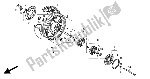 Todas las partes para Rueda Trasera de Honda CB 500S 2000