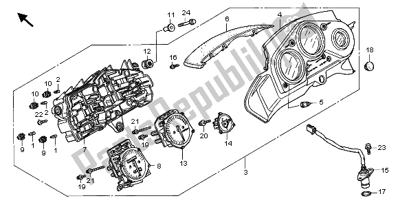 Tutte le parti per il Metro (kmh) del Honda CBR 600F 1995